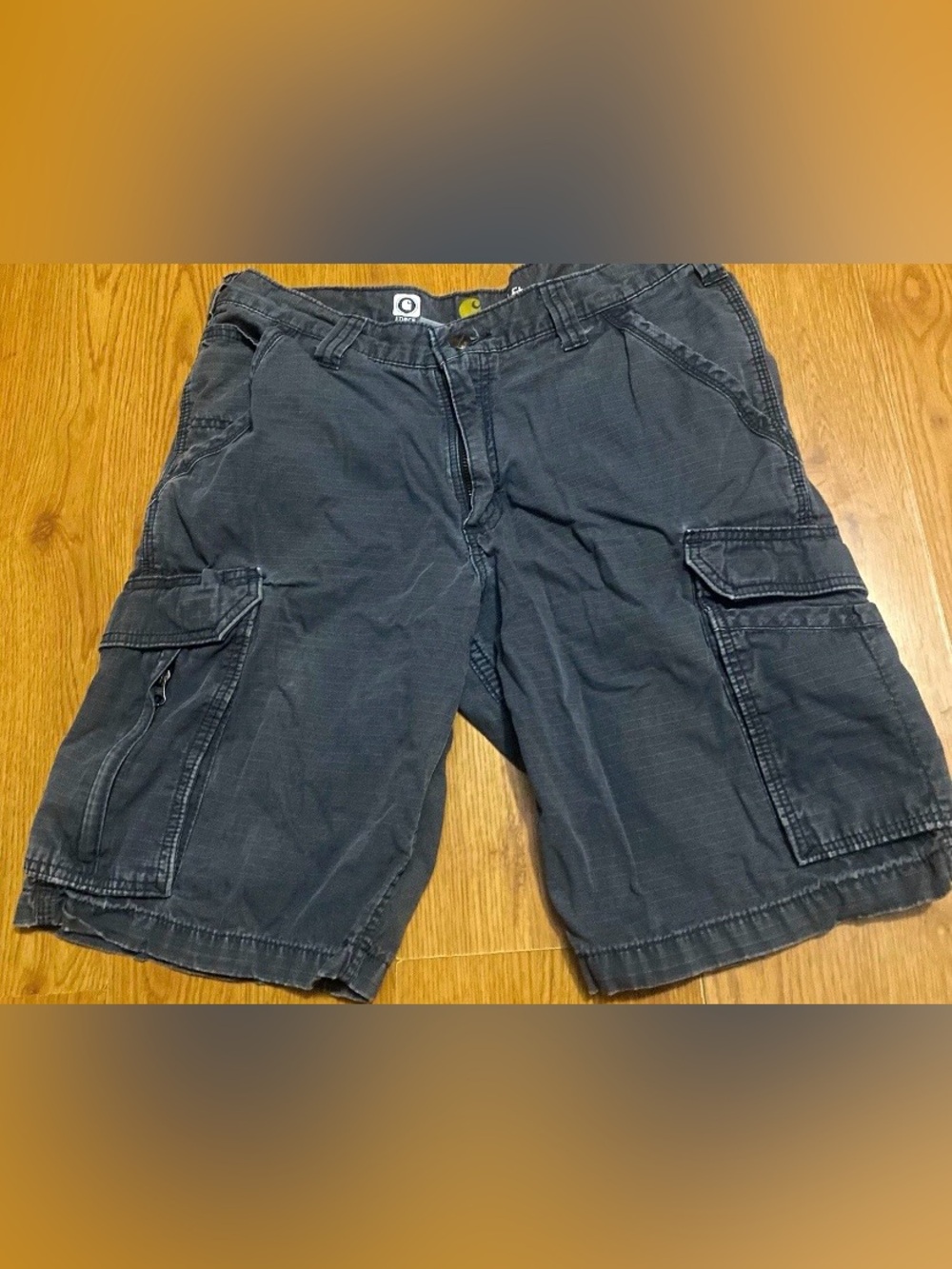 Carhartt Forced Relax Fit Ripstop Cargo Shorts Gray Men’s Cotton Size 32